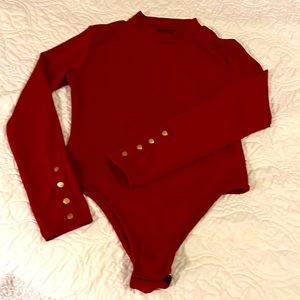 Burgundy body suit